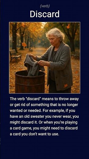 English word 'discard' verb C1