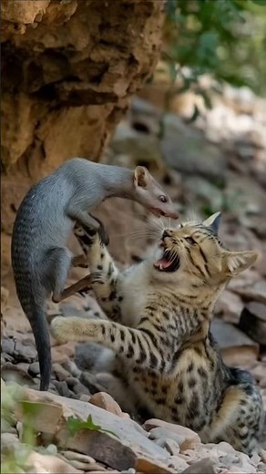 Mongoose vs Cat #animals #wildanimals #animallife #wildlife #wildrift #cat #animals #cat #nature