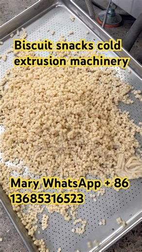How to make biscuit snack from cold extrusion machinery #extruder #biscuit #cold extrusion #factory