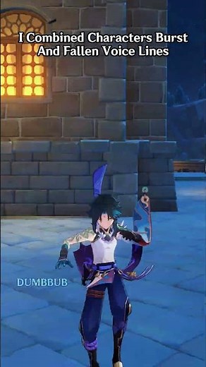 I Combined Characters Burst And Fallen Voice Lines #genshinimpact