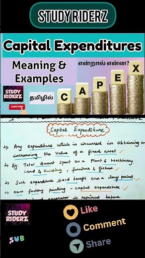 Meaning of Capital Expenditures | Examples | @studyriderz #capitalexpenditure #accountancy