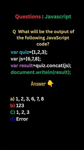 Quiz_For_Coders👩‍💻 | JavaScript MCQ Questions Shorts ⁉️,#coding ,#mcq ,#question ,#bca ,#javascript | Instagram