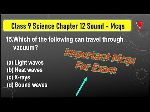 Class 9 Physics Chapter 12 Sound MCQs with Answers | Sound Multiple Choice Question class 9