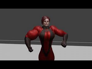 Girl Muscle Growth Animation Transformation