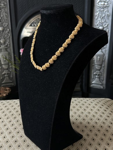 Vintage Monet Goldplated Bobbly Choker Necklace 1960s Signed Designer Chain Link Jewelry - Etsy