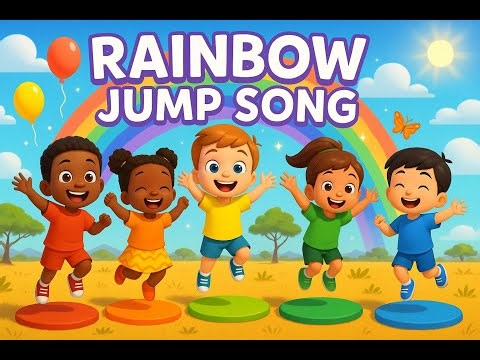 *Rainbow Jump Song 🌈 | Learn Colors While Jumping! | Kidsy World Nursery Rhymes