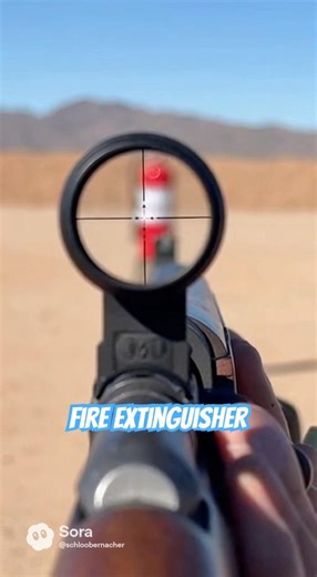 What happens when a bullet blows up a fire extinguisher