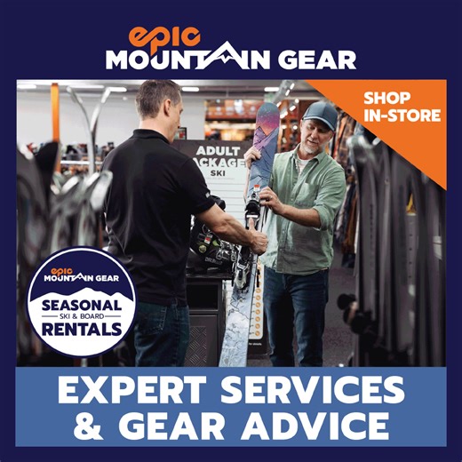 Get ready for mountain moments that matter️. Shop in-store for new skis, boards, apparel, expert boot fitting, seasonal rentals, Junior Trade, and tune & wax services. Our team is here to gear up your whole family for the winter season ahead. | Epic Mountain Gear