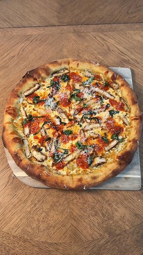 Chris Fields on Instagram: "Chicken Parmesan Pizza. #pizza #chickenparm #homemade #foryou #cookin @gozney"