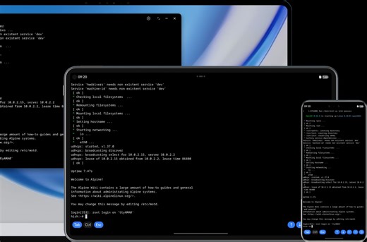 HiSH一款在鸿蒙PC、pad、手机运行Alpine Linux的软件