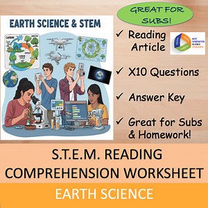 Geologic Time & STEM - No Prep - Worksheet - 100% Editable