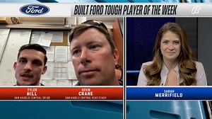 5.4K views · 73 reactions | Tyler Hill's hail mary to win the game helped earn him 6A Built Ford Tough Player of the Week honors! We see the play and talk to Tyler and his HC Kevin Crane on the show @tyler_hill_12 | @k_crane13 | @AngryOrangeFB | @SAISD_Athletics | @greatertxford | #Ford | FanDuel Sports Network Southwest | Facebook