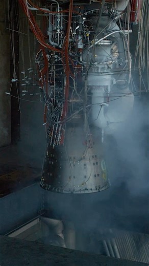 Stoke Space on Instagram: "Fresh hotfire of Zenith—stepping into gimbal testing with flight-like feedlines and engine layout."