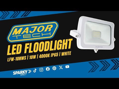 Major Tech LFW-10NWS | 10W LED Floodlight 4000K IP65 | White