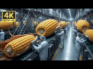 Inside a Modern Corn Factory: From Fresh Corn to Delicious Dishes (The Whole Process)