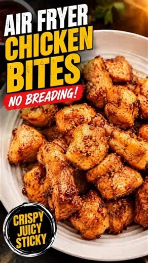 Crispy Air Fryer Chicken Bites | How To Make With No Breading #Shorts