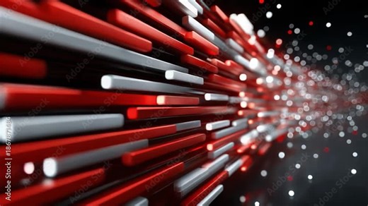 Data Flow and Connectivity: A dynamic visualization of interconnectedness. Abstract red and grey lines move in a continuous flow, conveying data streams and the modern digital landscape.