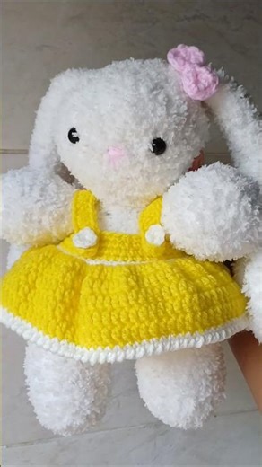 Can you believe how a string of yarn can turn to this! #crochetrabbit #crochetanimal
