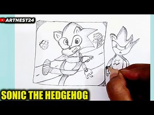 how to draw sonic the hedgehog running step by step easy
