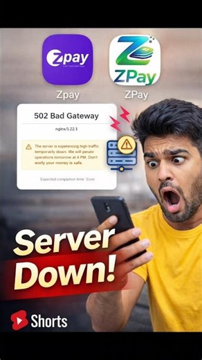 ZPAY Bad Gateway Problem 😡 | Payment Failed Fix | Truth 😱 #zpay #shorts