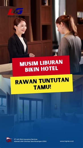 Musim Liburan Bikin Hotel Rawan Tuntutan Tamu‼️ Saat okupansi melonjak, risiko di area hotel ikut meningkat! mulai dari tamu terpeleset di lobby, cedera di area fasilitas, hingga kerusakan barang tamu. Banyak kasus berujung tuntutan ganti rugi, dan sering kali hotel kewalahan karena celah perlindungan di polis tidak terdeteksi sejak awal. Di sinilah Public Liability Insurance dan pendampingan broker menjadi penting. Dengan analisis risiko yang tepat, cakupan polis bisa disesuaikan dengan exposur