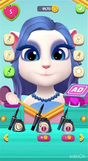 Dressing Angela like blue princess #mytalkingangela2 #gameplay