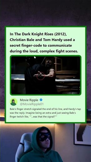 The Dark Knight Rises 2012 Bale and Hardy Used a Secret Finger-Code to Talk During the Fight