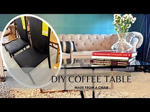 Minimalist Glass Wood Coffee Table - [EASY DIY UNDER $40]