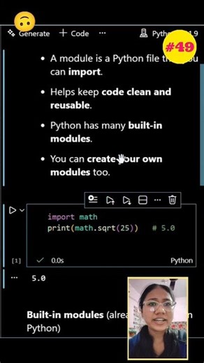 Day 49️⃣ – Modules in Python 📦#programming