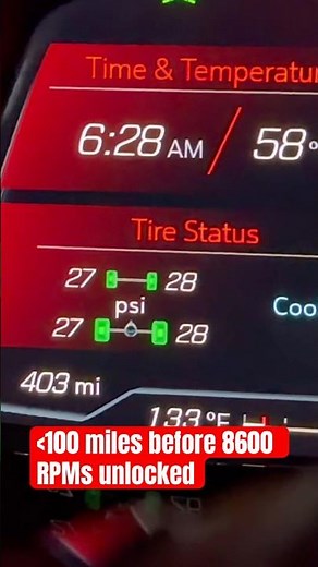 #z06 startup - less than 100 miles before break in