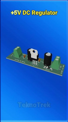DIY 5V Power Supply Circuit ⚡ 7805 Voltage Regulator