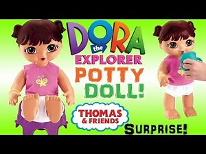 Ready for Potty DORA Doll! She Drinks Pees in Potty & gets REWARDED Surprise TOYS!
