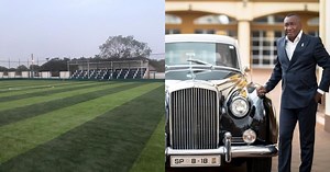 Despite's brother gifts ultra-modern astro turf to Legon Presec; photo drops