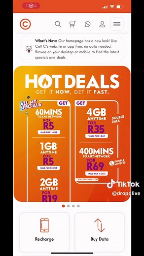 Have you seen the Hot data deals from @Cell C South Africa ?🔥You can get 2GB data for only R19 with #CellCHotDeals!😍Head over to www.cellc.co.za or dial *141# to discover the game-changing offers🌍✨Data is valid for 7 days . Have unlimited fun on your phone and #ChangeYourWorld with CellC. #Ad #DropdPlug #dropdlive