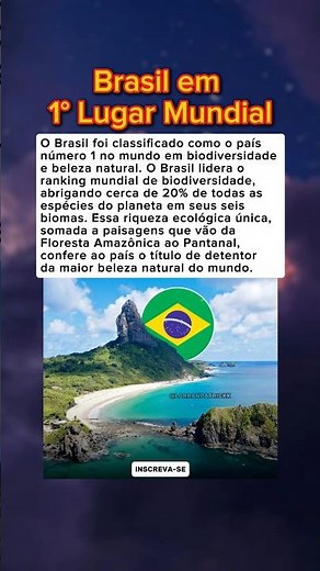 O motivo que faz o Brasil ser único no mundo 🌳✨