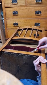 6.9K views · 195 reactions | Found this amazing antique chair with horsehair upholstery so going to recover in my tweed (when it's dried out, it's sodden!) | The Weaving Shed | Facebook