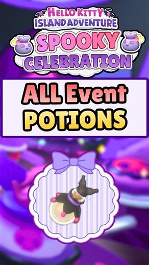 All Spooky Celebration Potion Recipes & Effects Hello Kitty Island Adventure