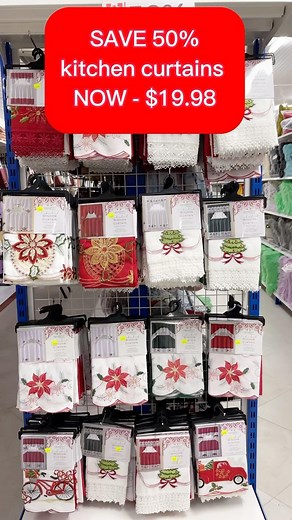 Paradise Home Store on Instagram: "SALE!!! Save 50% on Christmas themed kitchen curtains!!"