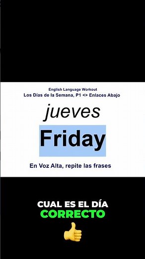 ¡Jueves o Viernes en Inglés! 🤔 Aprende Rápido #shorts