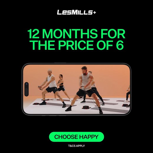 21K views · 10K reactions | Start a LES MILLS+ Premium annual subscription and get 12 months for the price of 6*. | Les Mills | Facebook