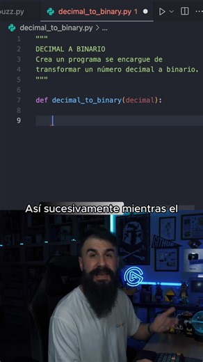 67K views · 1.6K reactions | Reto de programación: Decimal a binario ↓ | Brais Moure | Facebook