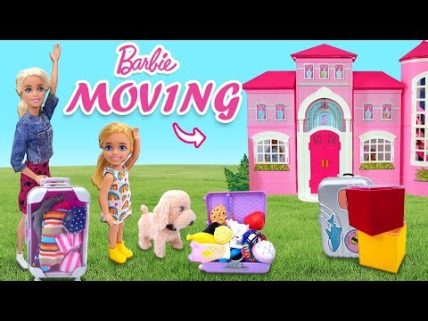 Barbie And Friend Chelsea Packing And Moving To A New Dream House | Fun Videos For Kids