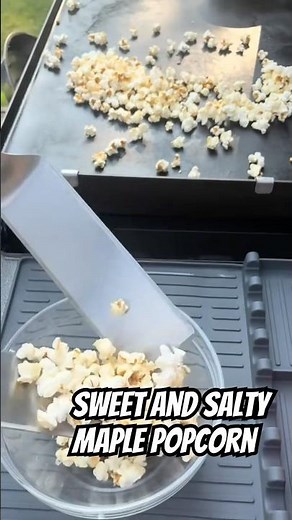 Sweet and Salty Maple Popcorn | Blackstone Griddle Snack Recipe