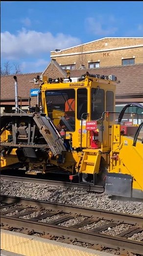 Ballast Regulator at Work on the Rails