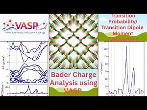 VASP Tutorial: Transition Probability from Electronic Band Structure + Bader Charge Analysis