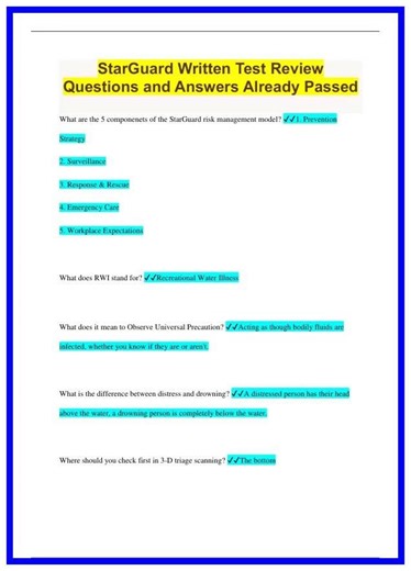 StarGuard Written Test Review Questions and Answers Already Passed1997 636x882