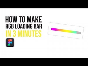How to make RGB / Animated Loading Bar in Figma | 3 Minute Figma Tutorial