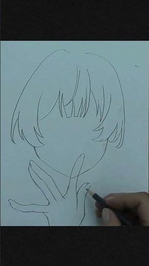 How to Draw a Cute Anime Girl Step by Step | Easy Anime Drawing Tutorial for Beginners | #Shorts
