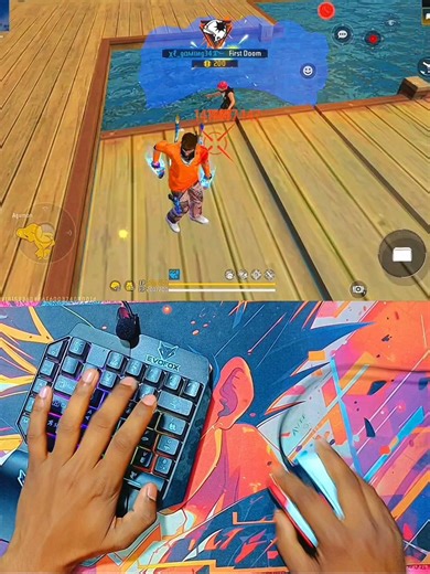 Mastering free fire: keyboard and mouse gameplay with handcam ☠️