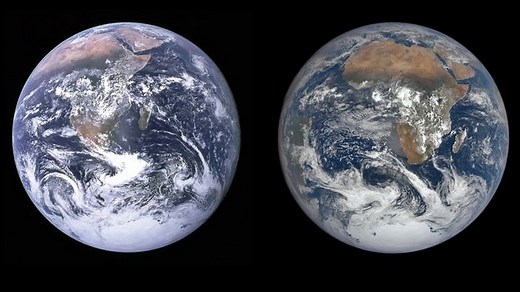 How 50 years of climate change has changed the face of the 'Blue Marble' from space